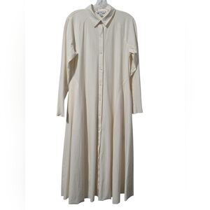 Athleta Cosmic Layer Dress midi length button front dress M